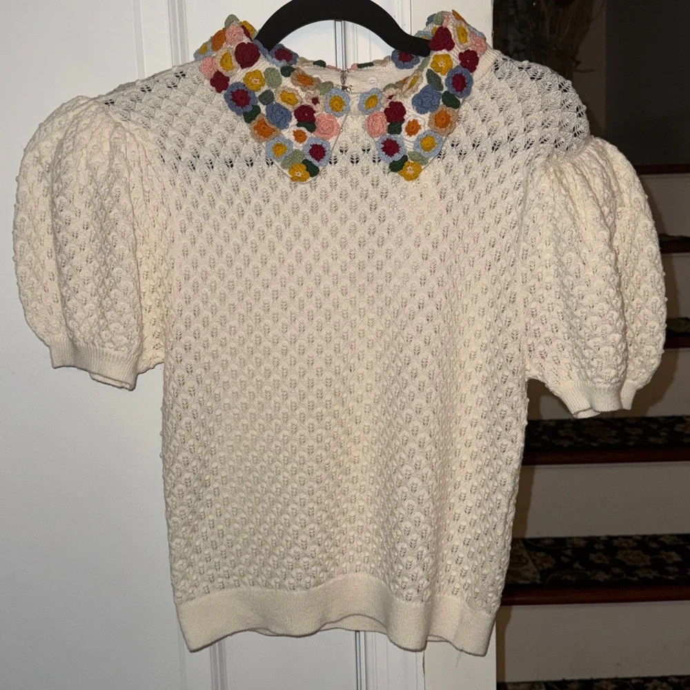 Alice + Olivia Chase Puff Sleeve Sweater - Picture 1 of 7